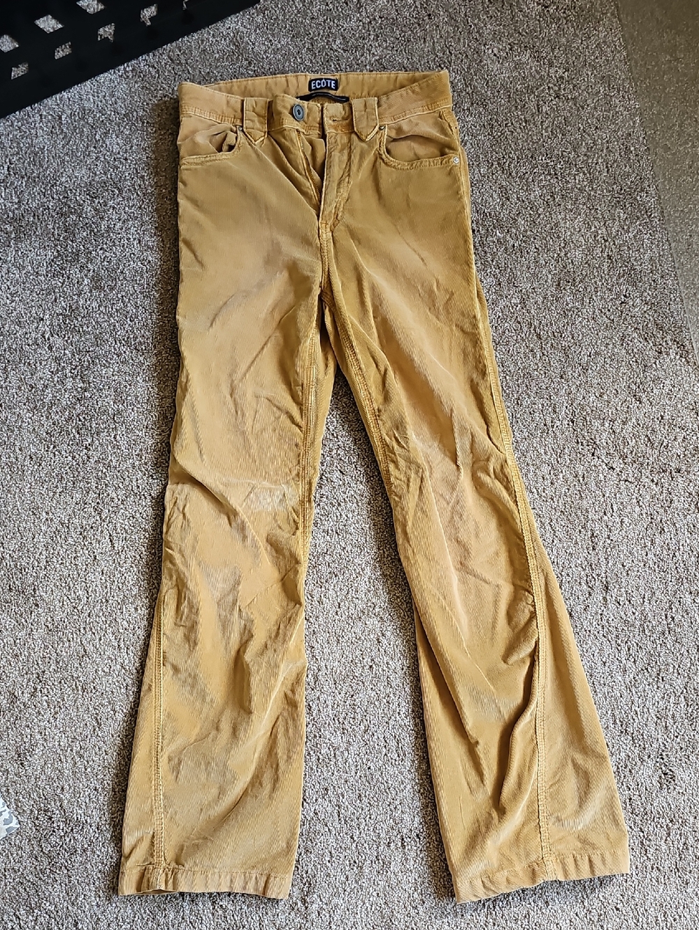 Ecote Mustard Corduroy Wide-Leg Jeans